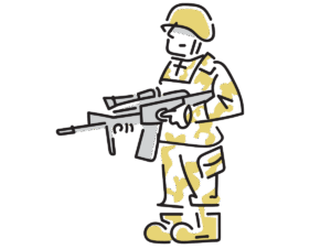 銃を構える兵隊